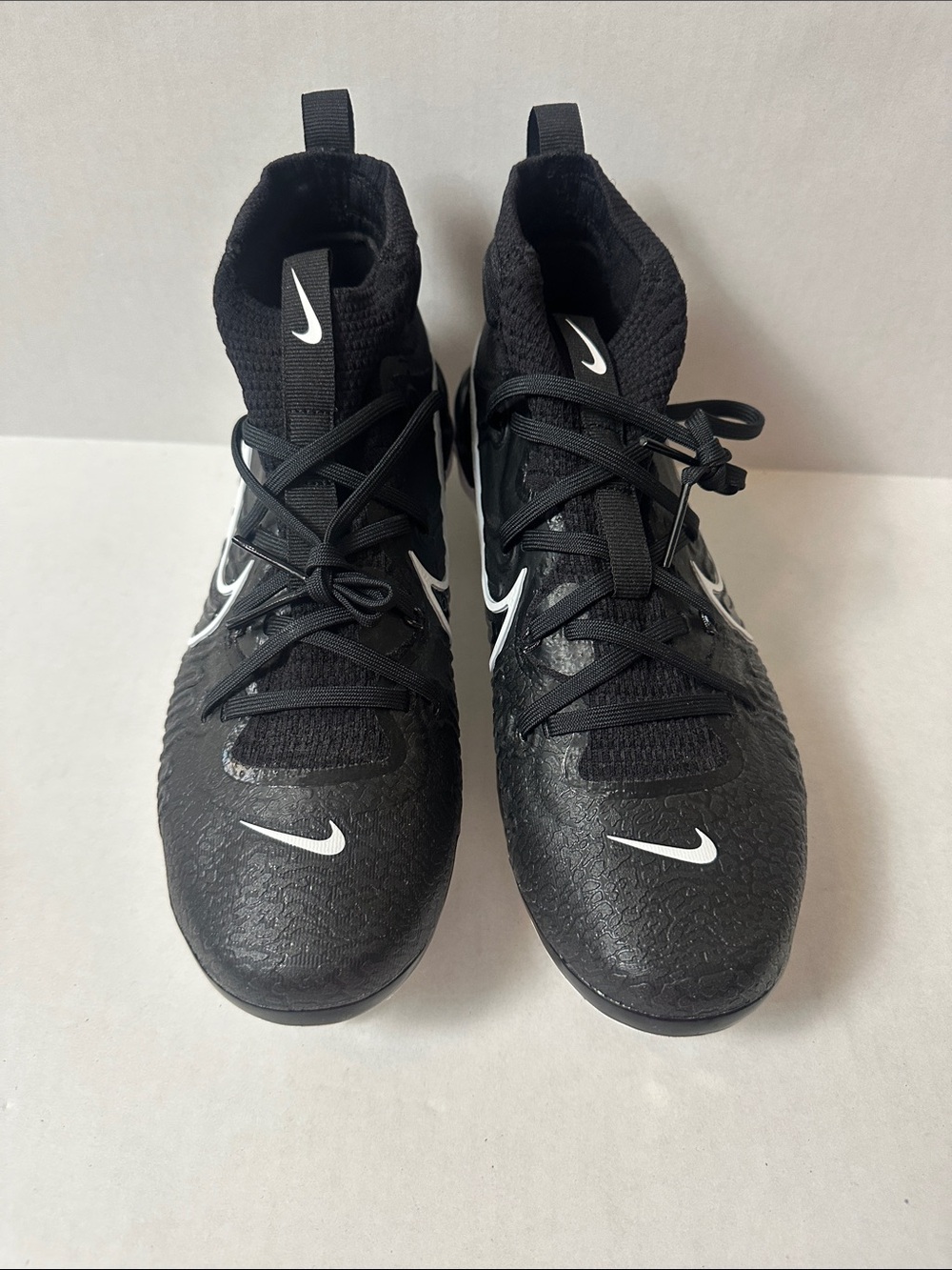 Nike Black High-Top Sneakers with White Swooshes (D16517-001)
